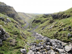 Pennine Way - Watlowes dry valley above Malham Cove