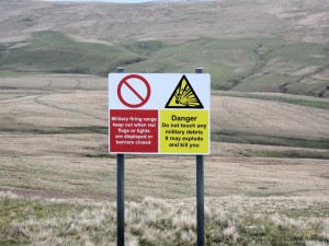Pennine Way - MOD land in the Cheviots