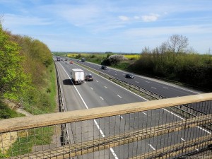 Cotswold Way - The M4 bridge, Tormarton